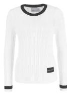 sveter contrast | slim fit CALVIN KLEIN JEANS 	biela	