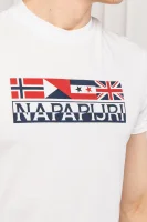 tričko sidhi | regular fit Napapijri 	biela	