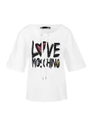 mikina | regular fit Love Moschino 	biela	