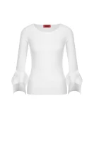 sveter squary | slim fit HUGO 	biela	