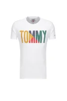 tričko tjm cn | regular fit Tommy Jeans 	biela	