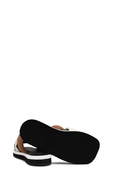 Šľapky Allie Braid Slide-MN | s prímesou kože BOSS BLACK 	čierna	