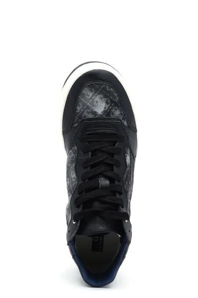 Sneakersy PESARO | s prímesou kože Guess 	čierna	