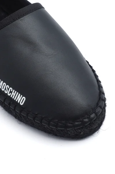Kožené espadrily Love Moschino 	čierna	