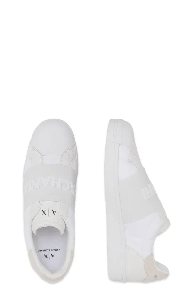 Nasúvacie topánky | s prímesou kože Armani Exchange 	biela	