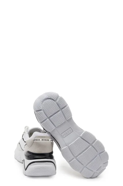 Sneakersy MICOLA | s prímesou kože Guess 	biela	