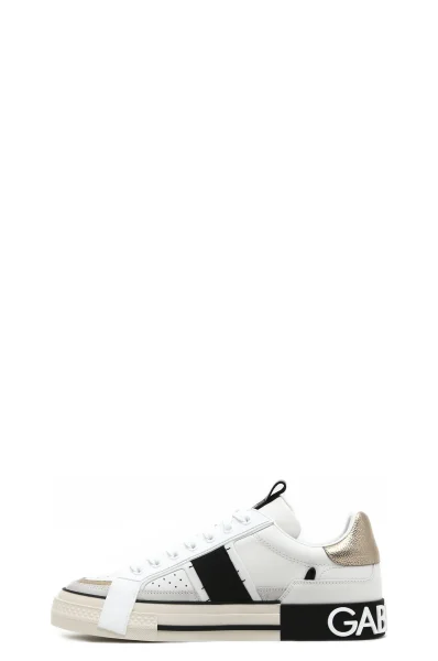 Kožené sneakersy Dolce & Gabbana 	biela	