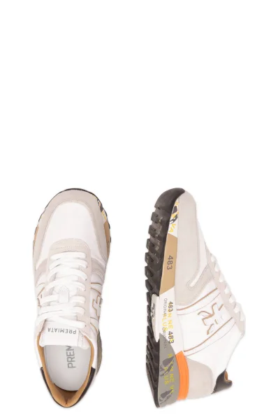 Sneakersy LANDER | s prímesou kože Premiata 	biela	