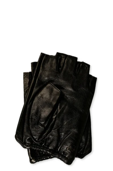 Kožené rukavice Karl Lagerfeld 	čierna	