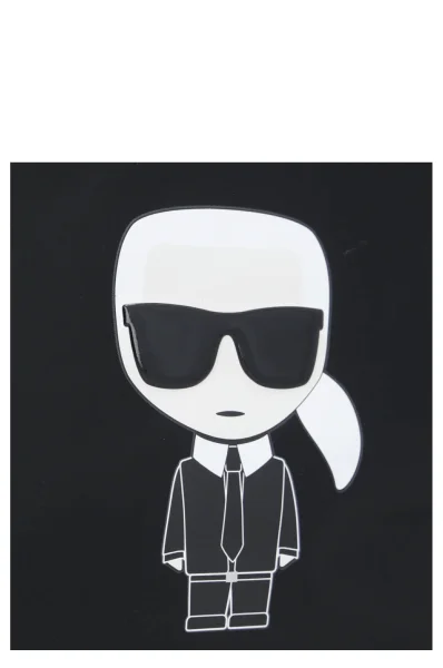 shopper kabelka k/ikonik tote | s prímesou kože Karl Lagerfeld 	čierna	