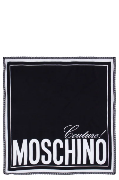 Hodvábna šatka Moschino 	čierna	