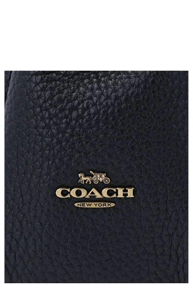 kožená kabelka na rameno shay Coach 	čierna	