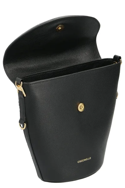 Kožená kabelka na rameno Diana Coccinelle 	čierna	