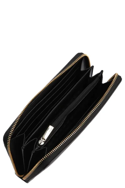 skórzany peňaženka pebbl DKNY 	čierna	