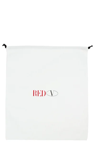 Kožená kabelka na rameno Red Valentino 	čierna	