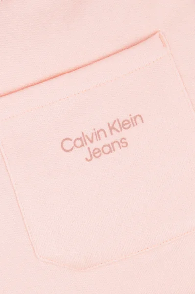 Teplákové nohavice | Regular Fit CALVIN KLEIN JEANS 	púdrovo ružová	