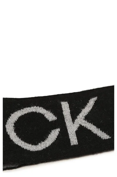 Obojstranná čelenka ELEVATED MONOGRAM | s prímesou vlny Calvin Klein 	čierna	