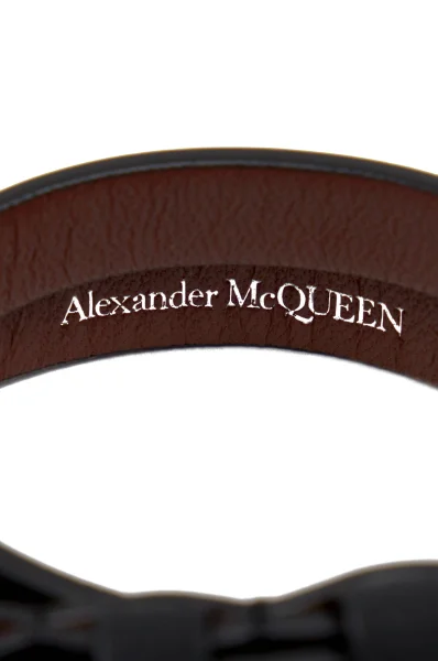Kožená náramok Alexander McQueen 	čierna	