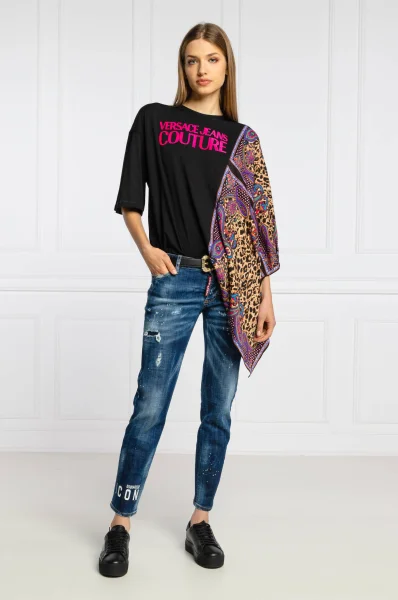 tričko | oversize fit Versace Jeans Couture 	čierna	