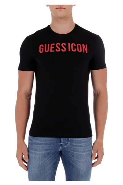 tričko guesstar | slim fit GUESS 	čierna	