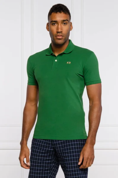 Polo tričko Eduardo | Slim Fit | pique La Martina 	zelená	