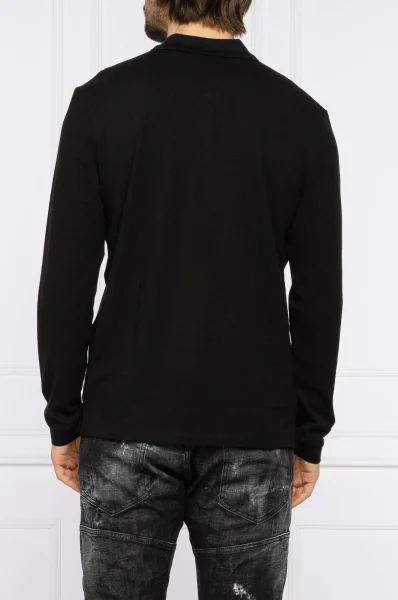 Polo tričko Donol211 | Regular Fit | pique HUGO 	čierna	