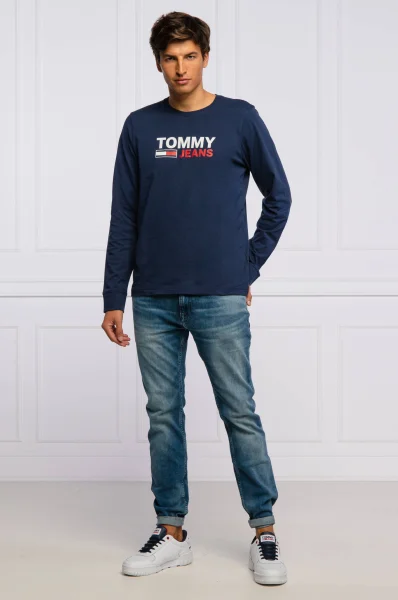 longsleeve | regular fit Tommy Jeans 	tmavomodrá	