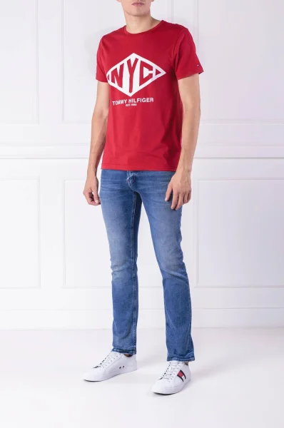 tričko shear tee | regular fit Tommy Hilfiger 	červená	