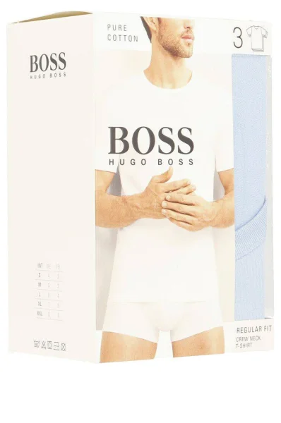 Tričko 3-balenie RN | Regular Fit Boss Bodywear 	svetlomodrá	