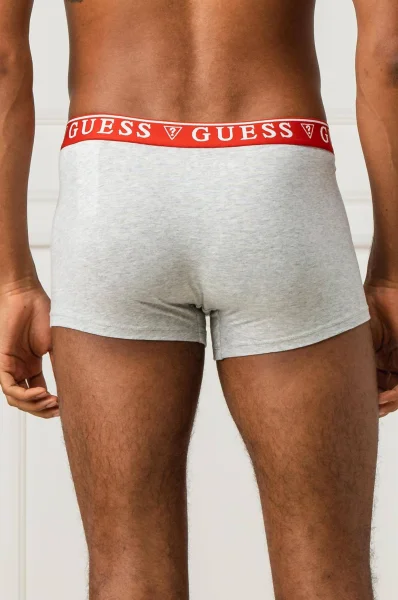 Bokserki 3-pack HERO | cotton stretch Guess Underwear 	sivá	