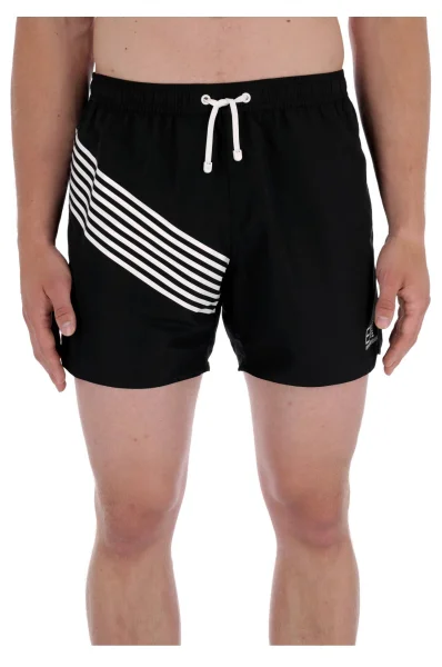 šortky kąpielowe | regular fit EA7 	čierna	