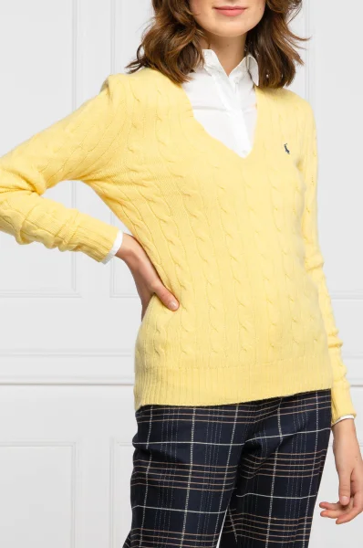 vlnený sveter | regular fit | s prímesou kašmíru POLO RALPH LAUREN 	žltá	