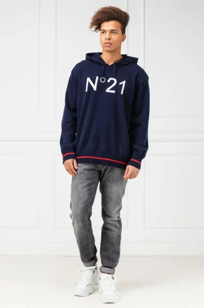 vlnený sveter | regular fit N21 	tmavomodrá	