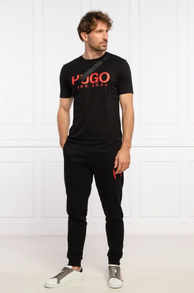 tričko dolive | regular fit HUGO 	čierna	