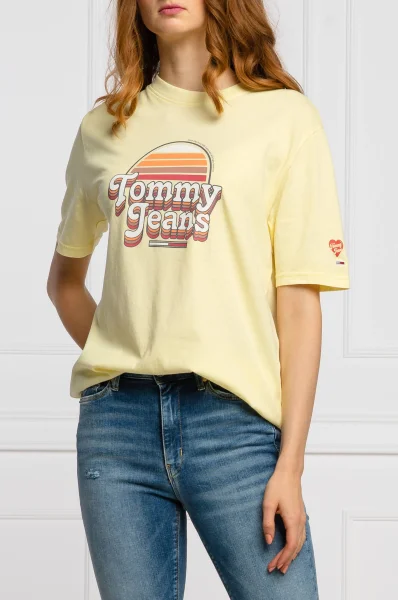 tričko summer retro | regular fit Tommy Jeans 	žltá	