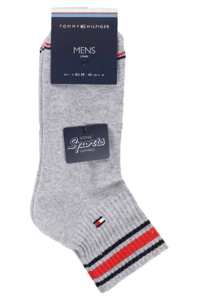 ponožky 2-pack iconic sports quarter Tommy Hilfiger 	sivá	