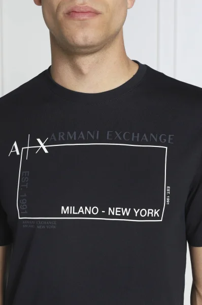 Tričko | Regular Fit Armani Exchange 	tmavomodrá	