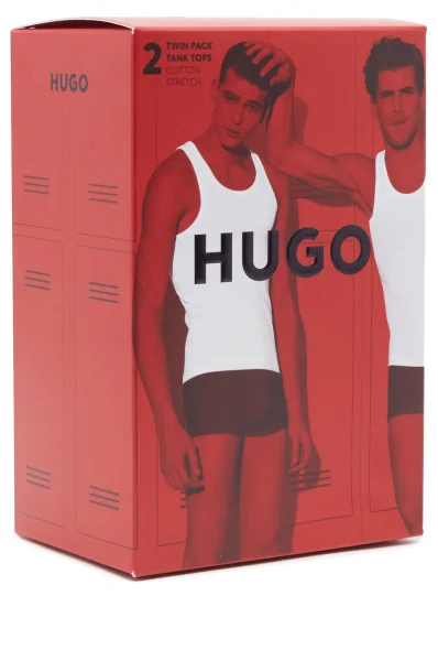 Tank top 2-balenie | Regular Fit Hugo Bodywear 	grafitová	