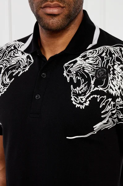 Polo tričko Tiger | Regular Fit Plein Sport 	čierna	
