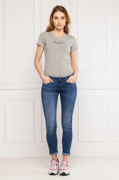 tričko new virginia | slim fit Pepe Jeans London 	sivá	