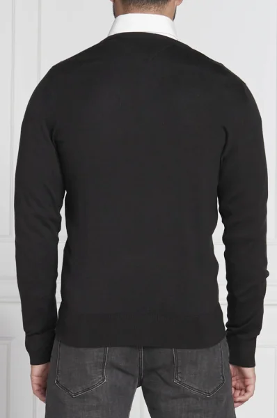 sveter core | regular fit | s prímesou hodvábu Tommy Hilfiger 	čierna	