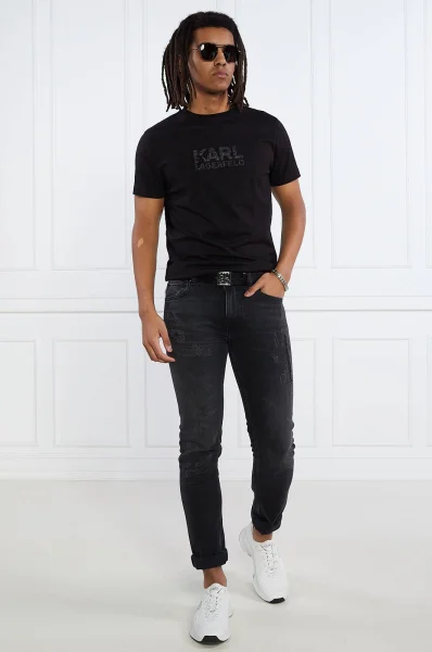 Tričko | Regular Fit Karl Lagerfeld 	čierna	