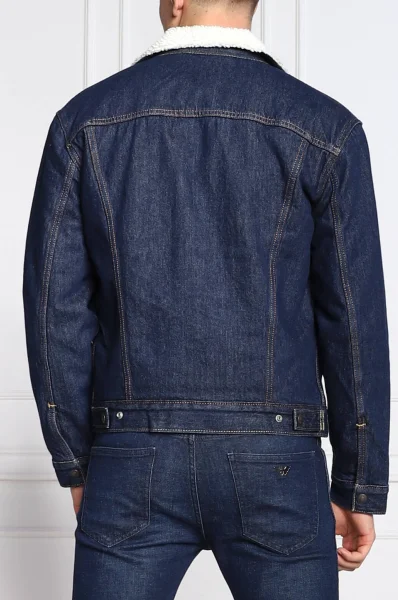 Zateplená džínsová bunda TYPE 3 SHERPA | Regular Fit Levi's 	tmavomodrá	