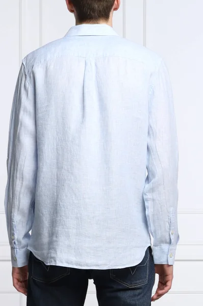 Ľanová košeľa COLLINS | Regular Fit GUESS 	modrá	