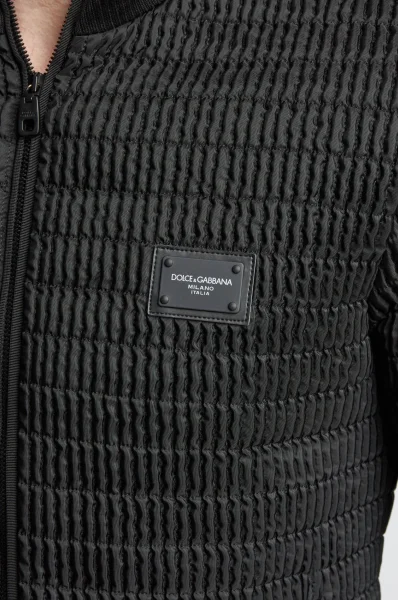 Bunda bomberka | Regular Fit | s prímesou hodvábu Dolce & Gabbana 	čierna	