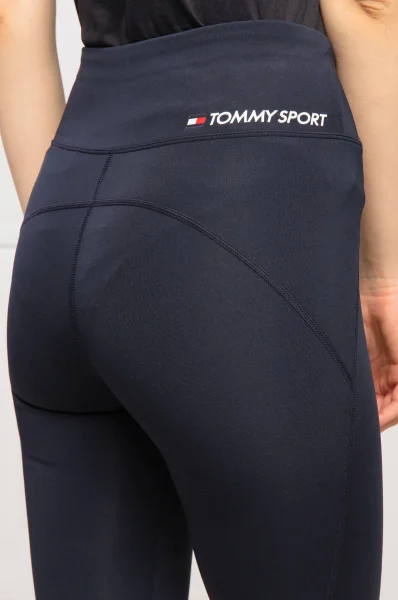 cyklistické šortky | slim fit Tommy Sport 	čierna	