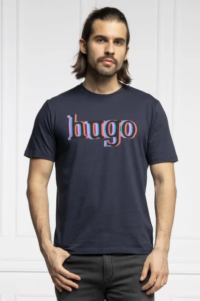 tričko dontrol | regular fit HUGO 	tmavomodrá	