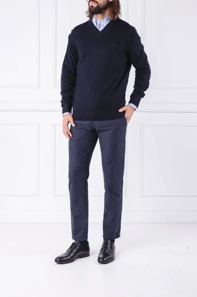vlnený sveter | regular fit Lacoste 	tmavomodrá	
