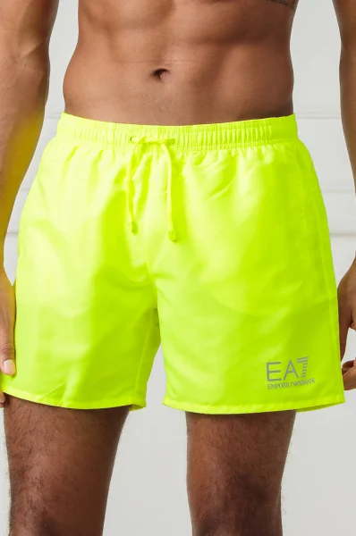 šortky kąpielowe | regular fit EA7 	limetková	