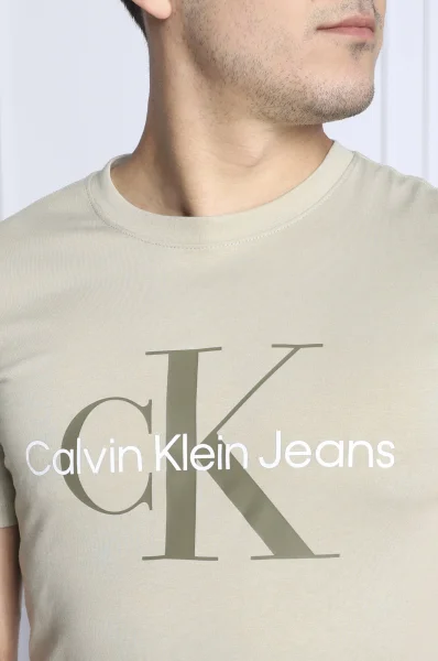 Tričko | Slim Fit CALVIN KLEIN JEANS 	olivová	